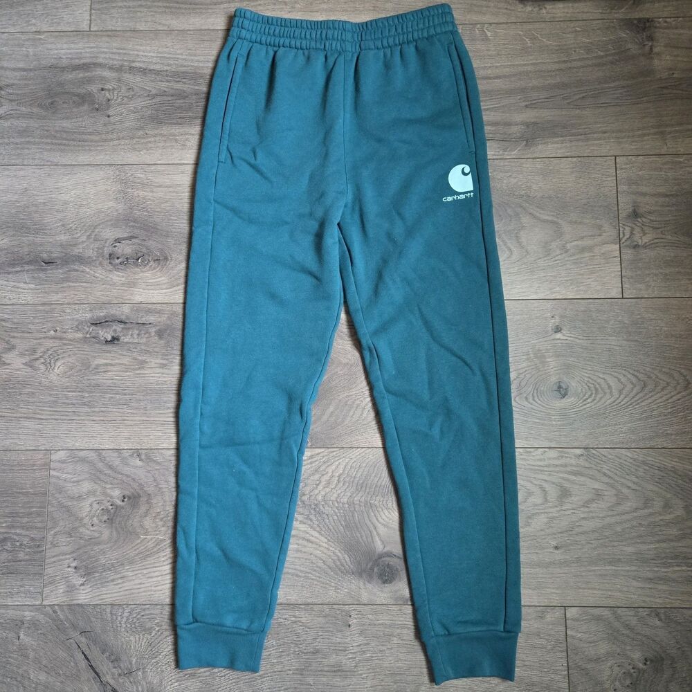 Carhartt Sample Fleece Sweatpants Medium Teal Blue Joggers Girls Youth Lounge